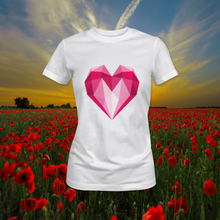 Load image into Gallery viewer, Diamond heart - Women&#39;s fitted T-shirt
